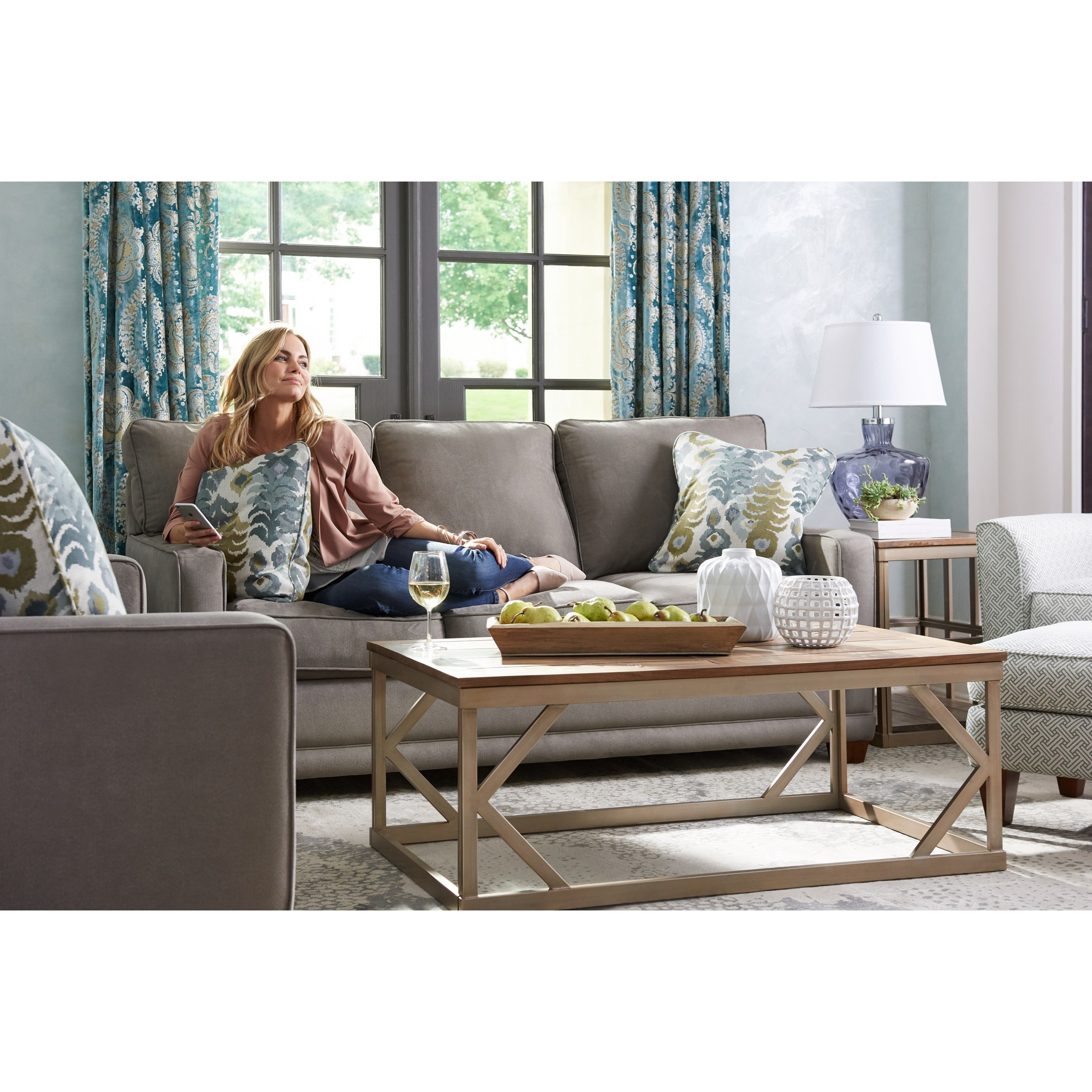 LaZBoy Kennedy Transitional Queen Sleep Sofa